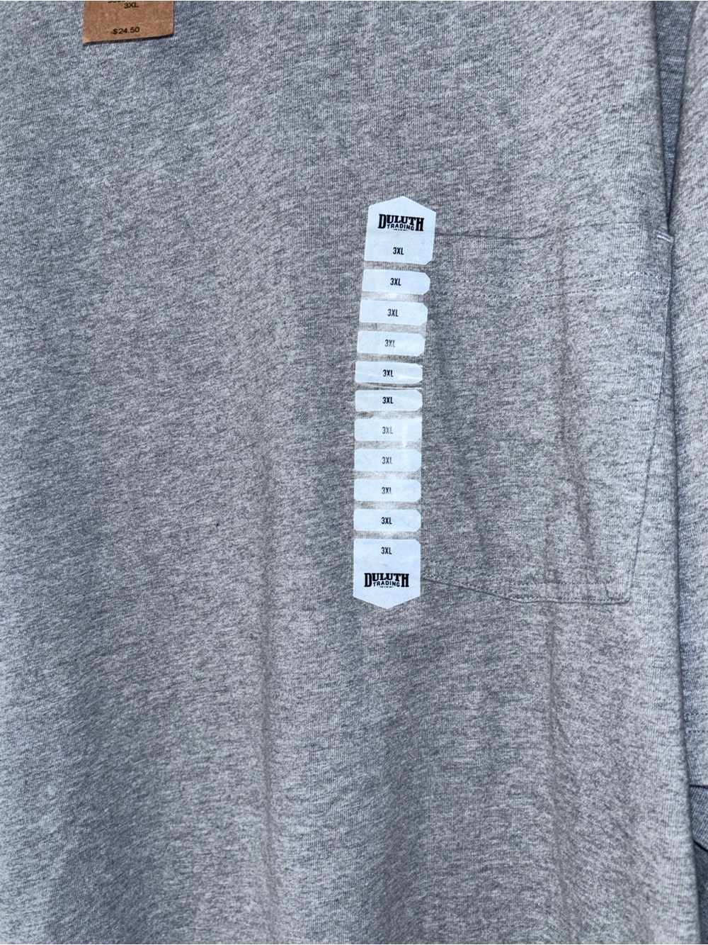 NEW Duluth Trading Co Men’s 3XL Longtail T-Shirt Heather Gray Crew Neck Cotton - Picture 5 of 7
